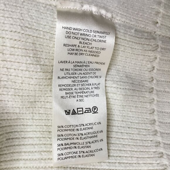 FREE PEOPLE Easy Street Knit Crop Pullover Sweater Moonglow Cream OS / L Slouchy - Picture 7 of 7